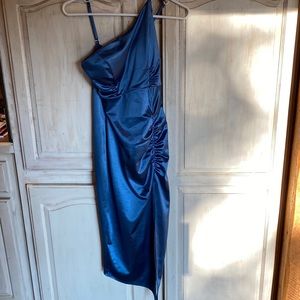 Blue dress. Super cute!